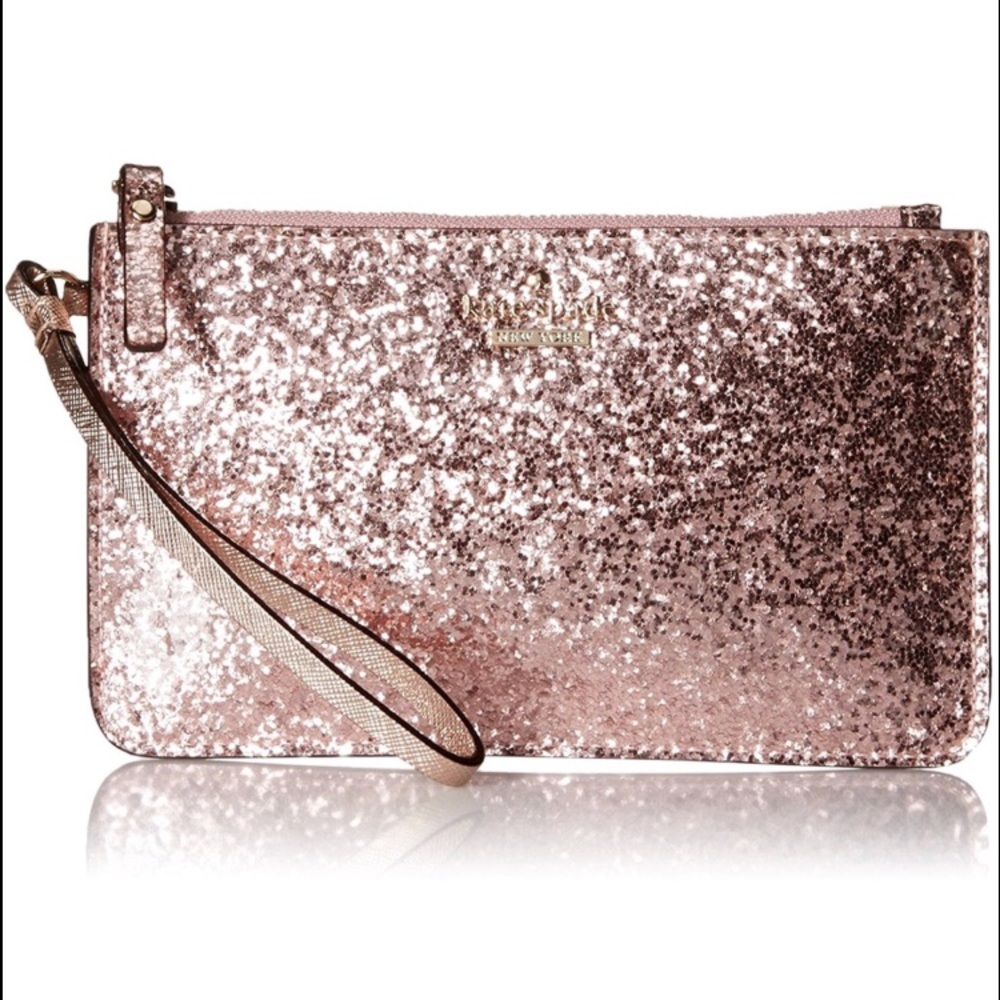 Brand New Kate Spade Pink Sparkly Wristlet
